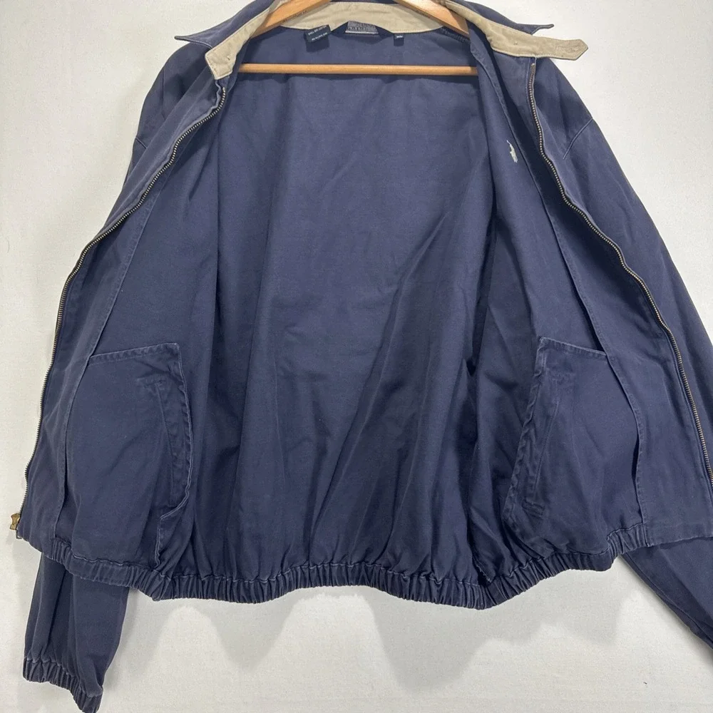 VTG 80s Polo Ralph Lauren Jacket Mens XL Blue‎ Full Zip USA Made Jacket